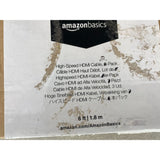 Basics 6 Feet High Speed HDMI Cable 2 Pack Open Box