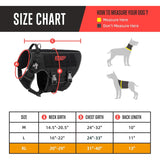 KQP Tactical Dog Harness for Medium Sized Dogs Black Nylon