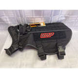 KQP Tactical Dog Harness for Medium Sized Dogs Black Nylon
