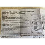 LEVITON LB250-T CIRCUIT BREAKER 50A, 2-POLE, GENUINE, NEW IN OPEN BOX