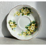 Royal Albert Orphaned Saucer Fine Bone China England Yellow Green floral