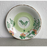 Sutherland Teacup Saucer Set Fine Bone China England Green Floral