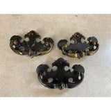 VTG Amerock  Can CP-2294 Antique Brass Batwing Drawer Drop Pull Handles Lot Of 3