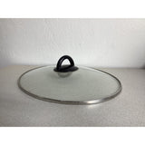 Slow Cooker Glass Lid Oval with Metal Trim Plastic Handle 13.25 X 10.5"