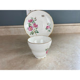 Duchess Wild Rose Of Banff Alberta Gold Trimmed Tea Cup And Saucer Set