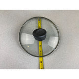 8" Glass Universal Cooking Pot Lid With Cool Touch Handle And Stainless Rim USED