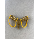 2 Way Air Hose Manifold Quick Coupler Connector Brass Fitting Adapter Splitter