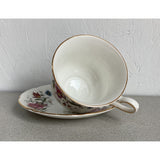 Royal Grafton Bone China England Teacup Saucer Set Cabbage Rose Floral