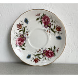 Royal Grafton Bone China England Teacup Saucer Set Cabbage Rose Floral