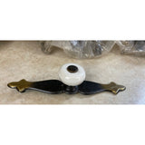 Vintage Amerock Brass & Porcelain Knob Door Drawer Pulls SP - 551  LOT OF 23 NEW