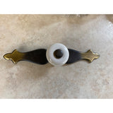 Vintage Amerock Brass & Porcelain Knob Door Drawer Pulls SP - 551  LOT OF 23 NEW