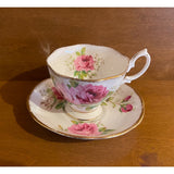 Royal Albert American Beauty Fine Bone China England Teacup Saucer Set
