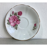 Royal London Fine Bone China Orphaned Saucer 5.5" Pink rose floral