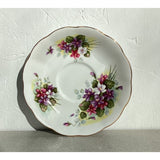 Royal Albert Bone China Teacup and Saucer Purple Green Floral