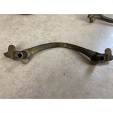 4 Vintage French Provincial Furniture Pulls Hardware Scroll Leaf Dark Brass Look