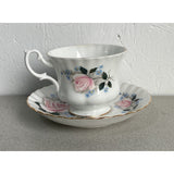 Royal Albert Teacup Saucer Set Bone China England Pale Pink Rose
