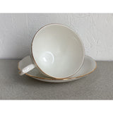 Royal Vale Bone China England Teacup Saucer Set Yellow Floral