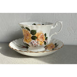 Royal Albert Teacup Saucer Set Yellow Roses Bone China England