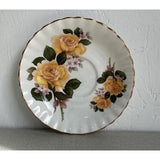 Royal Albert Teacup Saucer Set Yellow Roses Bone China England