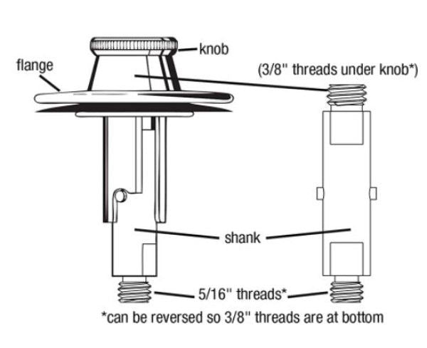 Danco Lift and Turn Drain Stopper In Chrome