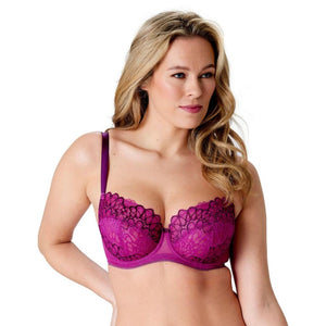 Gossard Womens 17805 Swirl Balcony Bra - Purple - Size 32FF