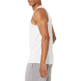 Essentials Men's Tech Stretch Performance Tank Top Shirt Large White 2 Pack