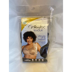 Playtex 4745 18 Hour Ultimate Lift & Support Wireless Bra Black 42DD W –  Parts Frog