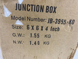 Bud Junction Box JB-3955-KO 6"x6"x4" NEW