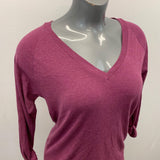 TNA Pomona T-shirt Women's Small Lightweight Knit Purple Heather Huckleberry Cotton Blend NWT