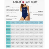 BALEAF Women's One Piece Bathing Suit Adjustable Straps Blue 34