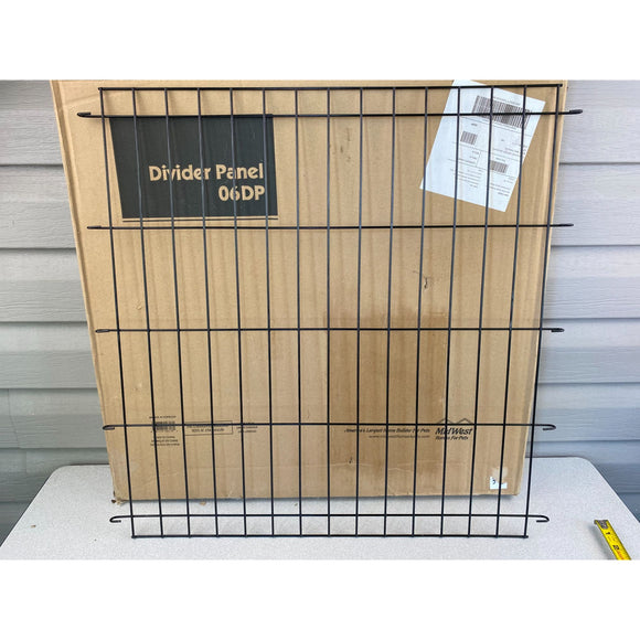 Mid-West Metal Products 06DP Adjustable Steel Dog and Pet Crate Panel  Black