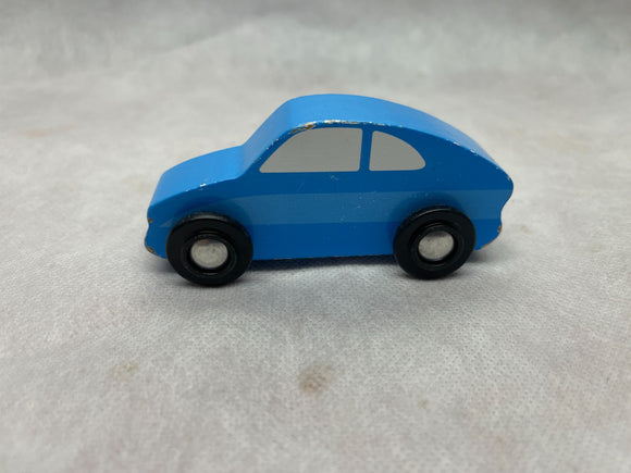 Melissa and Doug Children's Toy Wood Blue Car