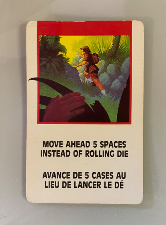 Fireball Island Milton Bradley 1986 Game Original Move Ahead 5 Spaces Card