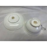 Paragon Double Warrant Fine Bone China Teacup Saucer Set 1940's Pale Yellow