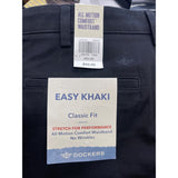 Dockers Men's Easy Classic Fit Khaki Stretch Pants - Black 40X30 NWT