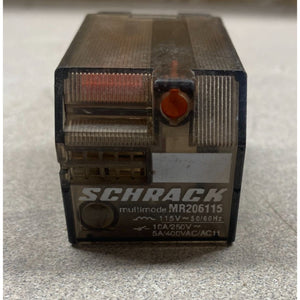 SCHRACK Multimode MR206115 Relay 115 V COIL, 10A 250V USED