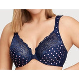 Glamorise Wonderwire Front Close Bra 1245 Full Coverage 36G Blue Pink