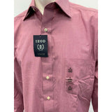 IZOD Men's Size 16 Wrinkle Free Cotton/Poly Long Sleeve PInk Dress Shirt