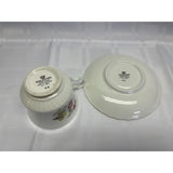 Royal Stafford Teacup Saucer Set Fine Bone China Basket Floral Pattern