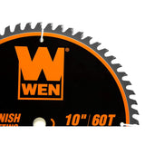 WEN BL1060 10-Inch 60-Tooth Fine-Finish Woodworking Saw Blade