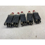 Allen Bradley Push To Test Red Pilot Light Used Push Button Panel Box Switches Lot Of 5