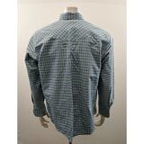 Five Stars By Roper Blue Plaid Men's XL Western Cotton Button Down Shirt NEW