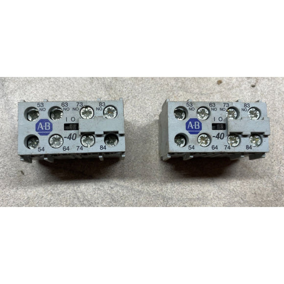 AB Allen Bradley 195 - MA40 500v 10A Ser A Relay Bases Used Lot Of 2