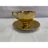 Royal Winton Fine Bone China Teacup and Saucer Set Heavy Gold Gilding