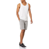 Essentials Men's Tech Stretch Performance Tank Top Shirt Large White 2 Pack