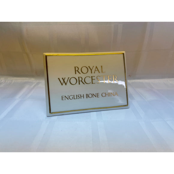 Royal Worcester Bone China England Retail Shelf Brand Display Gold Lettering