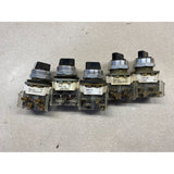 ALLEN BRADLEY USED BLACK KNOB SELECTOR SWITCH LOT OF 5 BAG #44