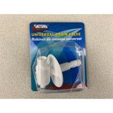 Valterra Universal Drain Valve - Barbed, White (Carded)NEW