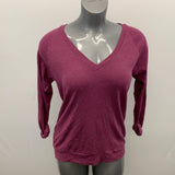 TNA Pomona T-shirt Women's Small Lightweight Knit Purple Heather Huckleberry Cotton Blend NWT