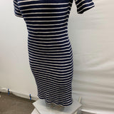 Gap Pencil Dress Fitted Medium Blue White Stripe NWT Cotton Blend